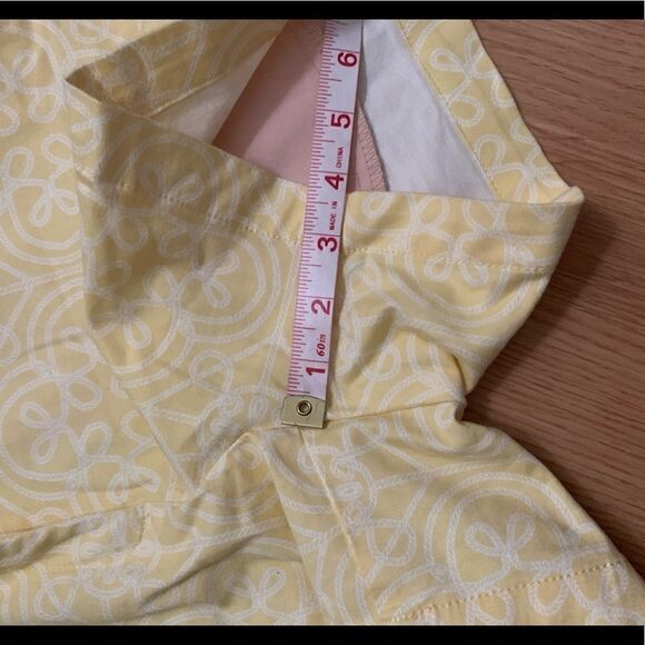 Juniper + Lime Yellow and White Geometric Shorts - Picture 10 of 10